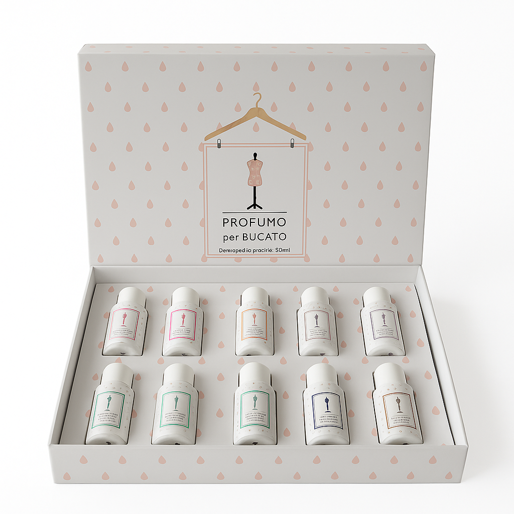 sample package Boujoir Couture washing perfume 10 scents x 20 ml