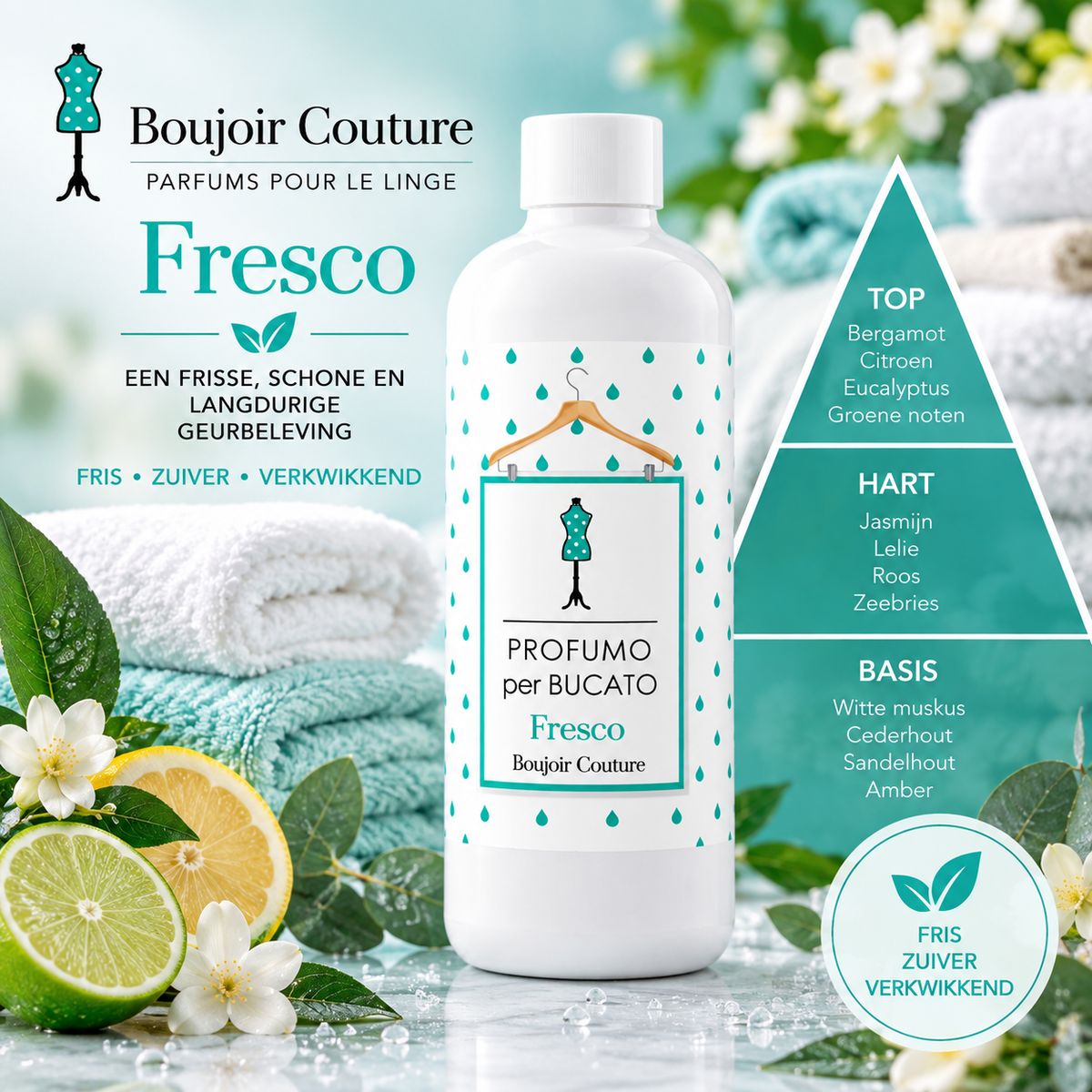 FRESCO wasparfum – Helder, verfrissend en puur schoon – wasparfum afbeelding 1