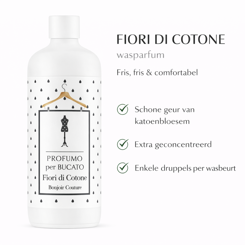 🤍 Parfum lavant FIORI DI COTONE – Doux, pur et confortablement frais