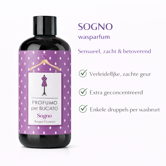 🌙 SOGNO wasparfum – Dromerig, zacht en elegant