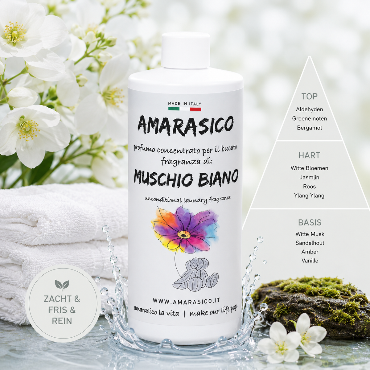 MUSCHIO BIANCO wasparfum – Zacht, clean en elegant muskusaroma – wasparfum afbeelding 1
