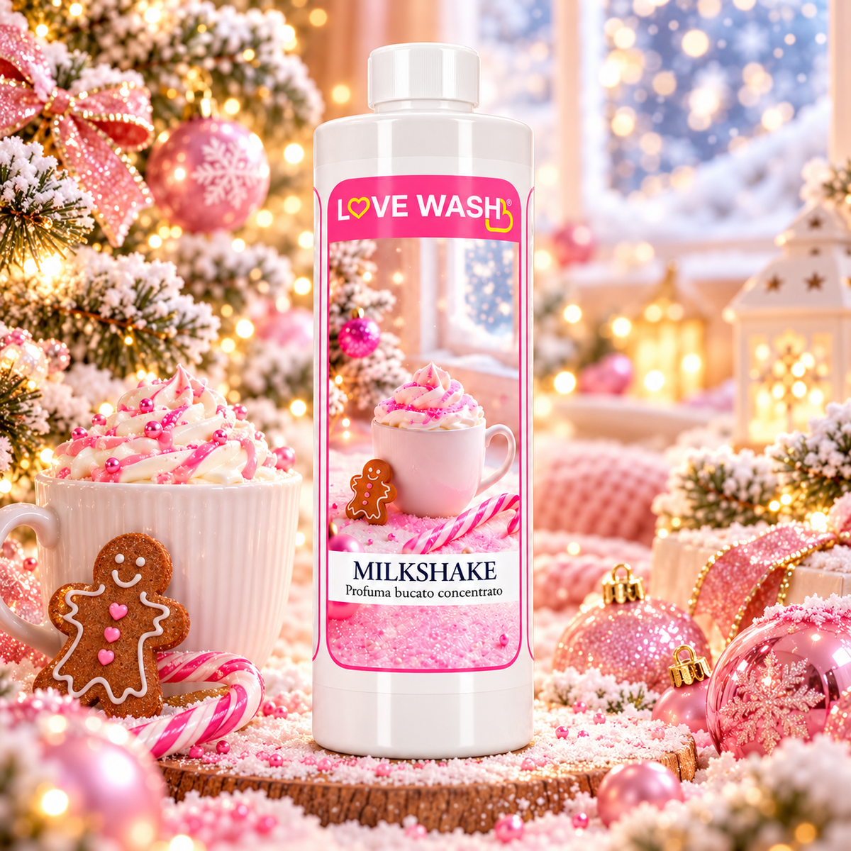 LOVE WASH Milkshake wasparfum in kerstsfeer
