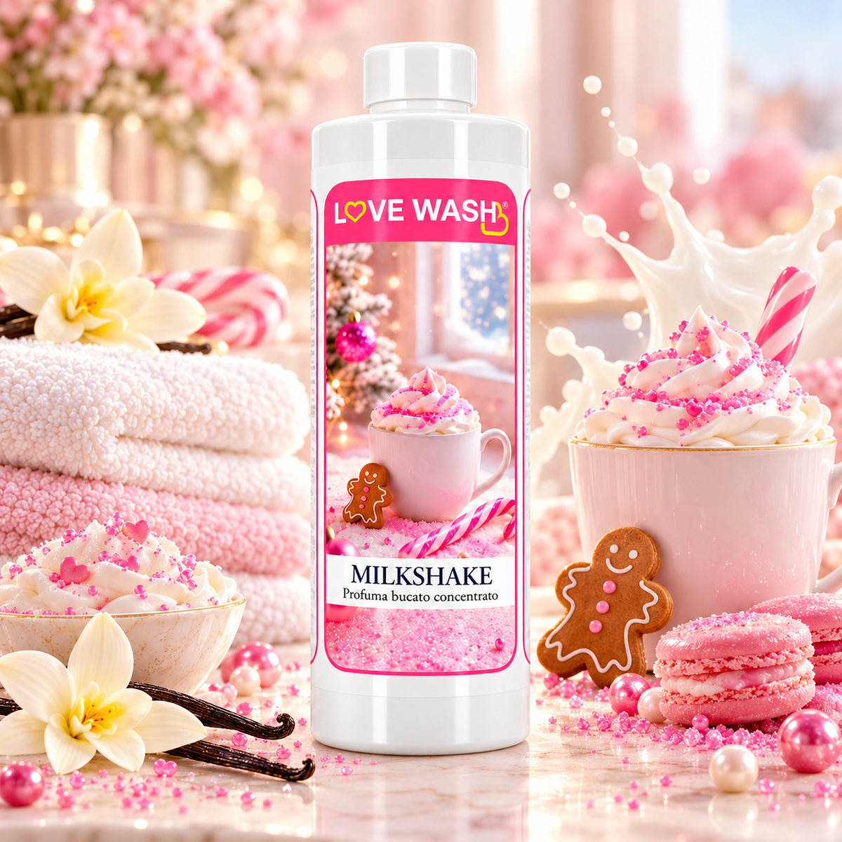 LOVE WASH Milkshake wasparfum in roze sfeer
