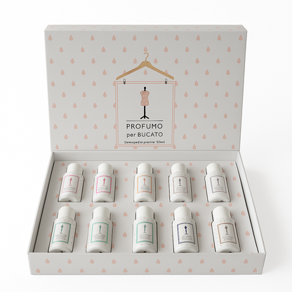 sample package Boujoir Couture washing perfume 10 scents x 20 ml