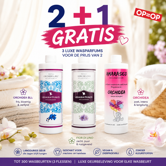 🌸 Luxe Wasparfum Bundel – 2+1 Gratis Orchidea Blu • Fior di Lino • Orchidea