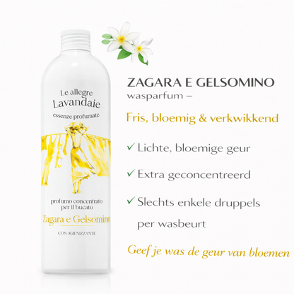 🌼 Parfum pour le linge ZAGARA E GELSOMINO – Frais, floral et ensoleillé méditerranéen