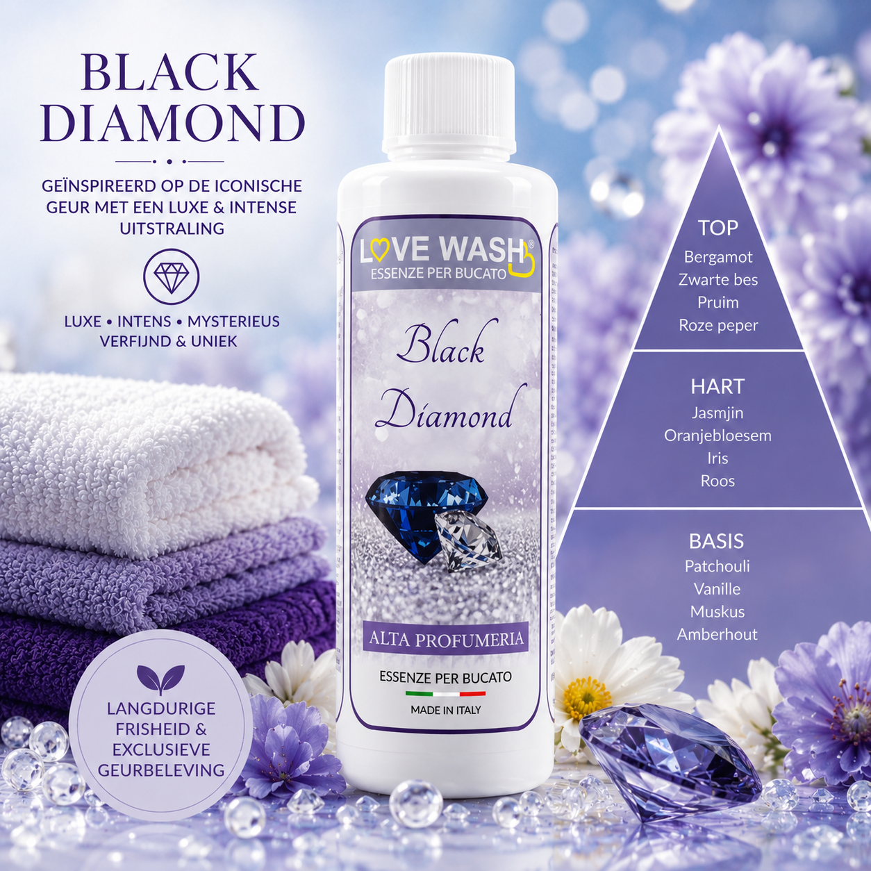 BLACK DIAMOND wasparfum – Houtachtig, bloemig en intens uniek – wasparfum afbeelding 1