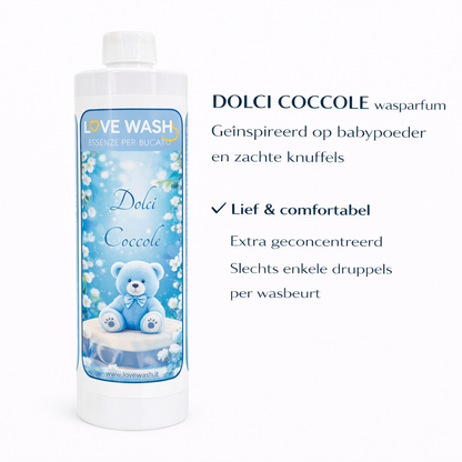 🌸 DOLCI COCCOLE wasparfum – Zachte knuffels van geur & frisheid