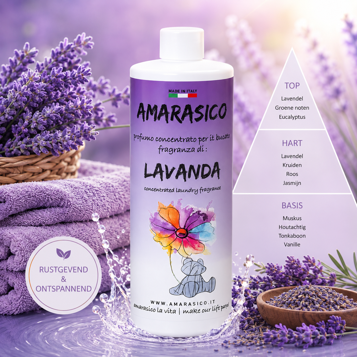 💜 Parfum pour linge LAVANDA – Arôme apaisant, frais et classique de lavande
