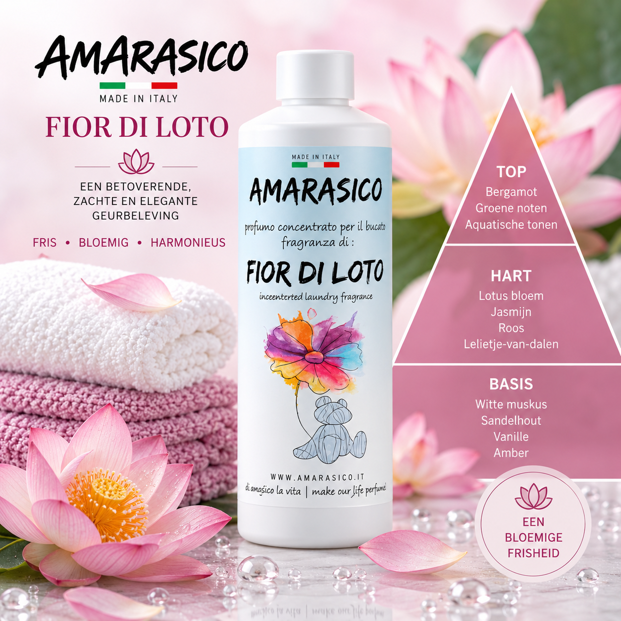 🌸 Parfum pour le linge FIOR DI LOTO – Doux, exotique et floral